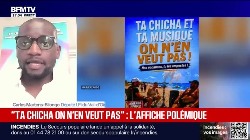 AFFICHE POLÉMIQUE À AGDE: « L’AFFICHE EST RACISTE, PUREMENT INSULTANTE ET STIGMATISE DES POPULATIONS », AFFIRME LE DÉPUTÉ LFI CARLOS MARTENS-BILONGO