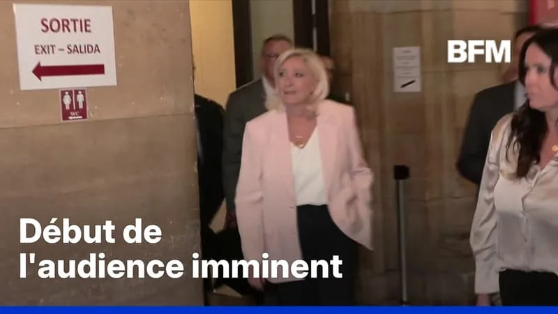 PROCÈS EN APPEL DU RN: MARINE LE PEN EST ARRIVÉE AU PALAIS DE JUSTICE