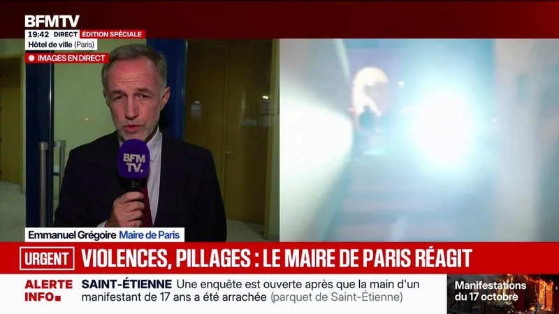 MOBILISATIONS DU 17 OCTOBRE: « JE SUIS TRÈS EN COLÈRE ET INQUIET PARCE QUE LA SITUATION N’EST PAS FIXÉE », DÉCLARE LE MAIRE DE PARIS, EMMANUEL GRÉGOIRE
