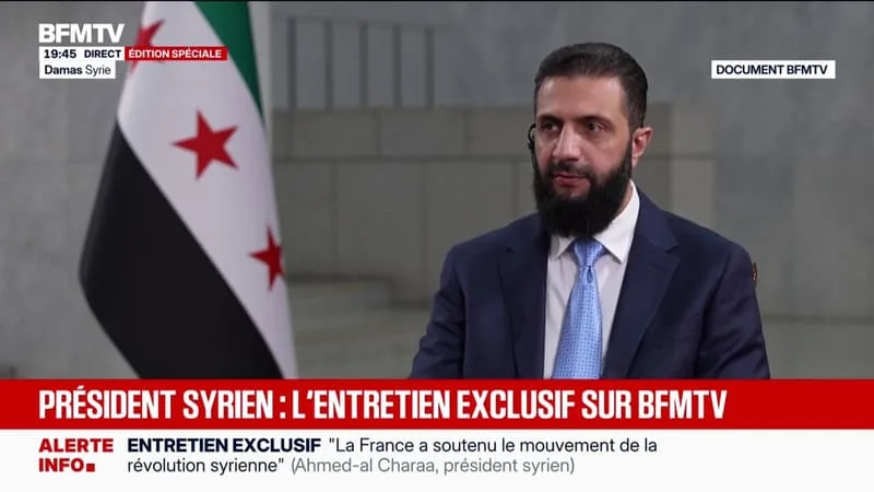 « LA FRANCE VA PARTICIPER À LA RECONSTRUCTION D’INFRASTRUCTURES DANS DES SECTEURS COMME LE TOURISME, L’AGRICULTURE ET L’INDUSTRIE », EXPLIQUE AHMED AL-CHARAA, PRÉSIDENT SYRIEN