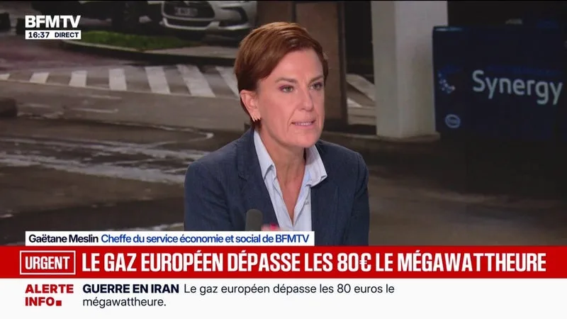 GUERRE AU MOYEN-ORIENT: LE GAZ EUROPÉEN DÉPASSE LES 80 EUROS LE MÉGAWATTHEURE