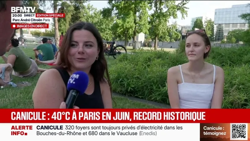 « IL FAIT EXTRÊMEMENT CHAUD CHEZ NOUS »: LES PARISIENS TENTENT DE TROUVER UN PEU DE FRAÎCHEUR DANS LES PARCS DURANT LA CANICULE