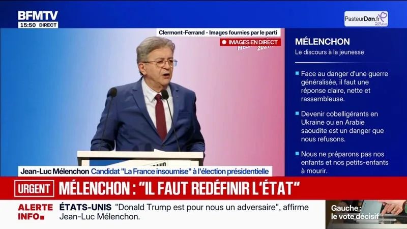JEAN-LUC MÉLENCHON, CANDIDAT LFI À LA PRÉSIDENTIELLE, DÉFEND L’IDÉE « D’ÉCORÉGIONS » POUR « PRENDRE EN CHARGE L’ENVIRONNEMENT DANS LEQUEL LES ÊTRES HUMAINS VIVENT »