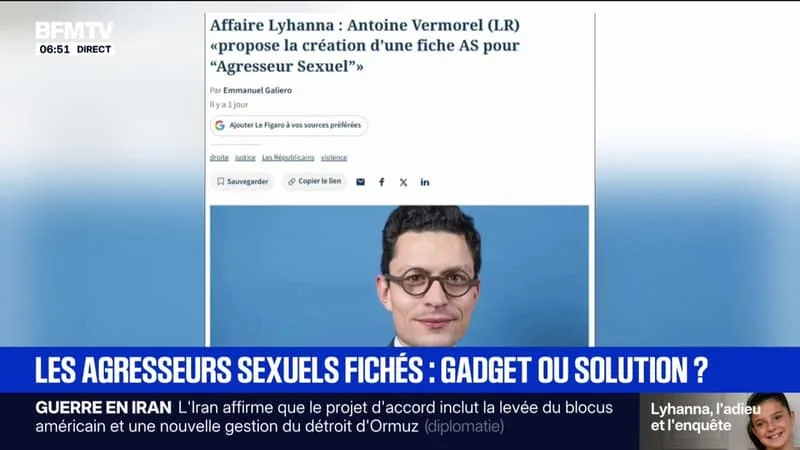 UN DÉPUTÉ PROPOSE UNE LOI VISANT À CRÉER UN FICHIER NATIONAL DES AGRESSEURS SEXUELS