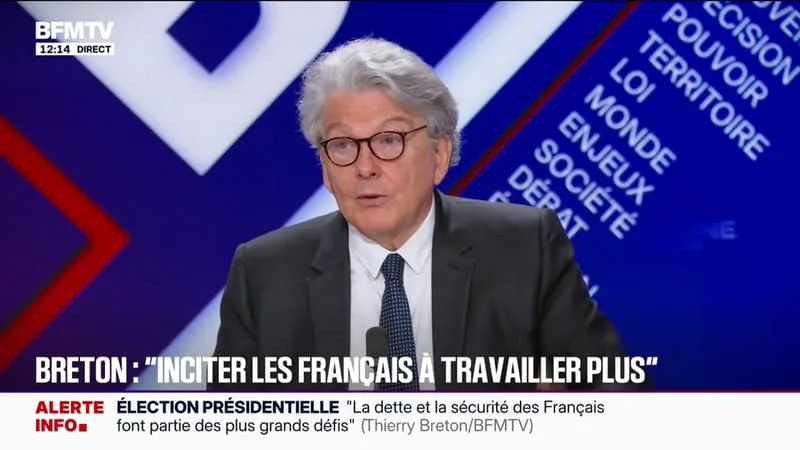 RETRAITES: « IL FAUT INCITER LES FRANÇAIS À TRAVAILLER DAVANTAGE », LANCE THIERRY BRETON, ANCIEN COMMISSAIRE EUROPÉEN