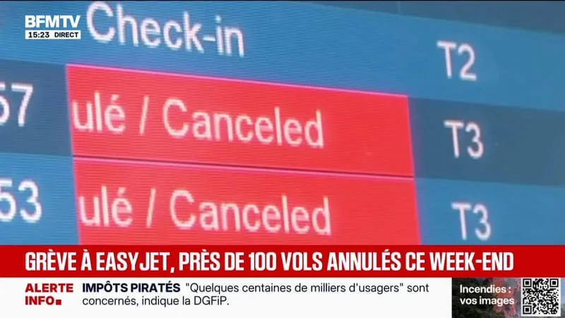 PRÈS DE 100 VOLS EASYJET ANNULÉS EN RAISON D’UNE GRÈVE DU PERSONNEL INSATISFAIT DES CONDITIONS DE TRAVAIL