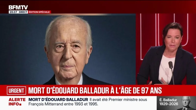 L’ANCIEN PREMIER MINISTRE ÉDOUARD BALLADUR EST MORT À L’ÂGE DE 97 ANS