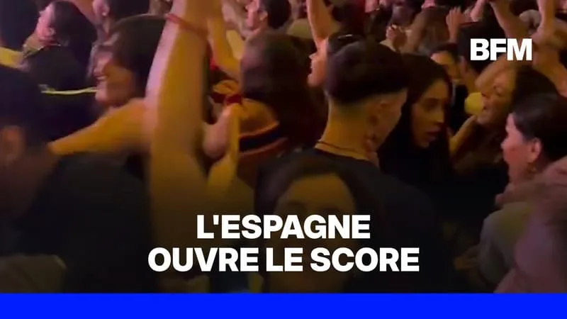 LA RÉACTION DES SUPPORTERS ARGENTINS ET ESPAGNOLS À L’OUVERTURE DU SCORE