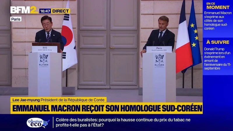 « NOUS SOMMES BIEN PLACÉS L’UN ET L’AUTRE POUR SAVOIR LA VALEUR QU’ONT DES PARTENAIRES DE CONFIANCE FIABLES », DÉCLARE EMMAUEL MACRON AUX CÔTÉS DU PRÉSIDENT SUD-CORÉE