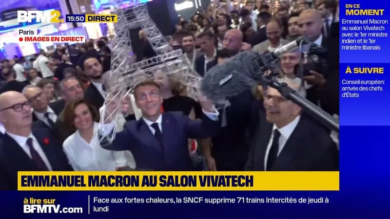 EMMANUEL MACRON PARTICIPE À SON DERNIER SALON VIVATECH EN TANT QUE PRÉSIDENT DE LA RÉPUBLIQUE
