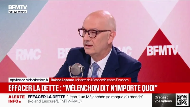 ANNULATION DE LA DETTE: « JEAN-LUC MÉLENCHON, S’IL FAIT CE QU’IL DIT AVEC MATTHIEU PIGASSE À MA PLACE, C’EST LA CRISE FINANCIÈRE ASSURÉE », ESTIME LE MINISTRE DE L’ÉCONOMIE ROLAND LESCURE