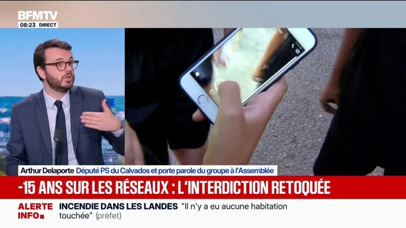 INTERDICTION DES RÉSEAUX SOCIAUX AUX MOINS DE 15 ANS: ARTHUR DELAPORTE, DÉPUTÉ PS, « COMPREND » ET « REGRETTE » LA DÉCISION DU CONSEIL CONSTITUTIONNEL