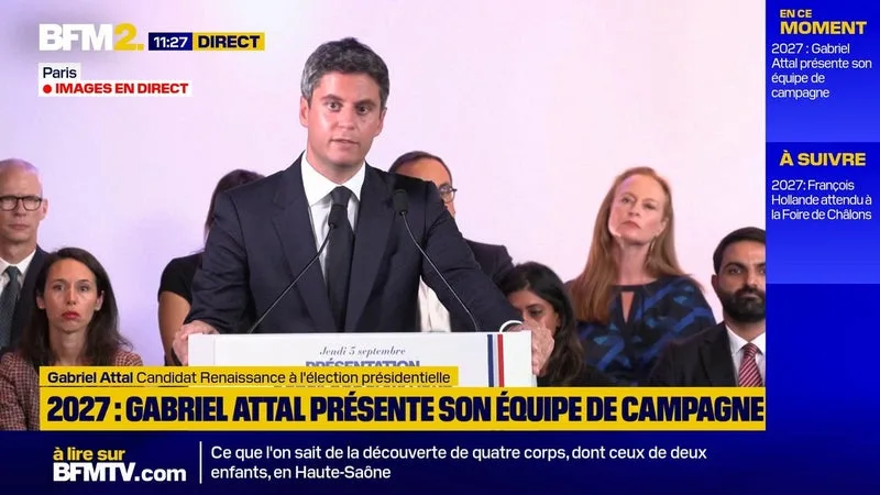 « JE N’AI PAS LE MÊME PROJET QUE CELUI D’EDOUARD PHIIPPE, SINON JE SERAIS AU PREMIER PLAN DE SON MEETING » ASSURE GABRIEL ATTAL, CANDIDAT À LA PRÉSIDENTIELLE 2027