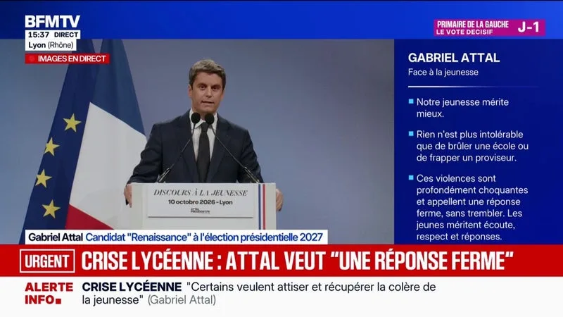 « JE VEUX QUE DANS CINQ ANS, DANS DIX ANS, LA FRANCE AIT ENFIN UN TEMPS D’AVANCE », DÉCLARE GABRIEL ATTAL, CANDIDAT « RENAISSANCE » À LA PRÉSIDENTIELLE