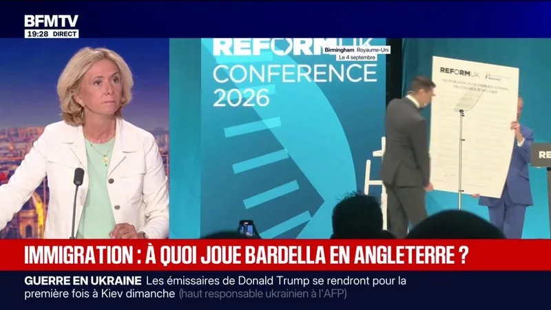 JORDAN BARDELLA AU CÔTÉ DE NIGEL FARAGE À BIRMINGHAM: « LA FERMETÉ MIGRATOIRE DU RN EST EN TRAIN DE VOLER EN ÉCLATS », EXPLIQUE VALÉRIE PÉCRESSE, PRÉSIDENTE LR DE LA RÉGION ÎLE-DE-FRANCE