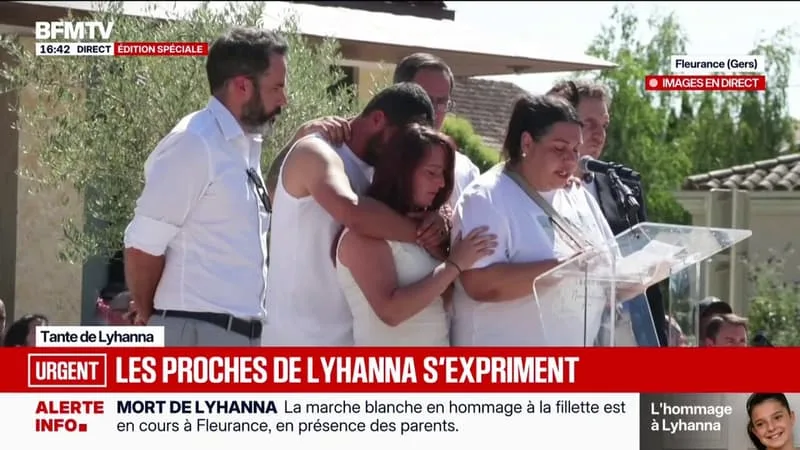 MARCHE BLANCHE EN HOMMAGE À LYHANNA: « LES MOTS ME MANQUENT », DÉCLARE LA TANTE DE LA FILLETTE
