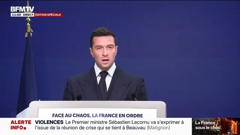 VIOLENCES DU 17 OCTOBRE: JORDAN BARDELLA DÉNONCE « LE TERRIBLE AVEU D’IMPUISSANCE » DU GOUVERNEMENT