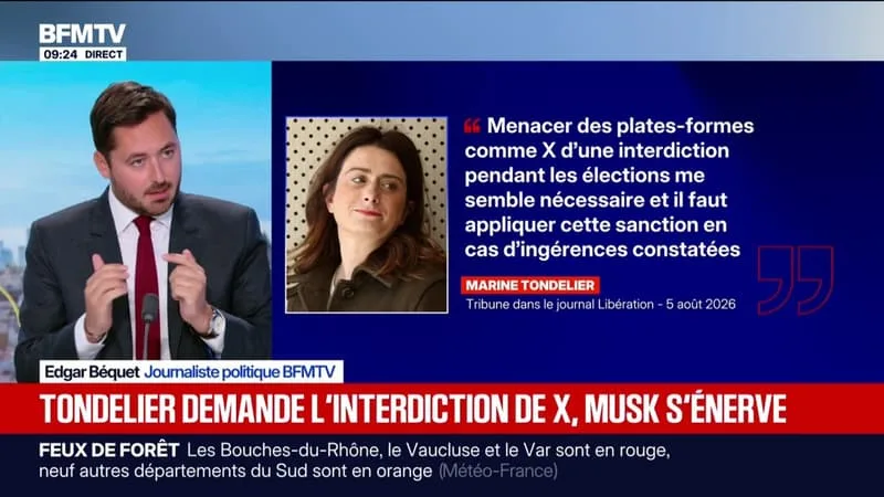 MARINE TONDELIER RÉPOND VIVEMENT À ELON MUSK QUI L’ACCUSE DE « TRAHISON ENVERS LA FRANCE »