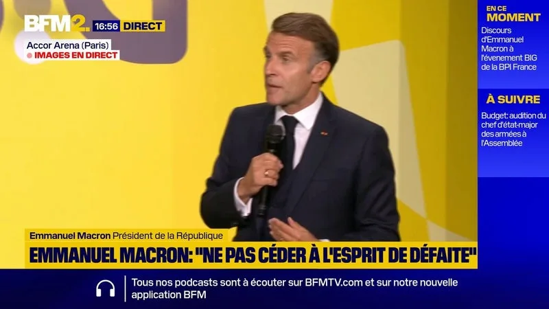 DEVANT LES ENTREPRENEURS, EMMANUEL MACRON DÉNONCE LA « HAINE DE LA RÉUSSITE » ET « L’ESPRIT DE DÉFAITE »