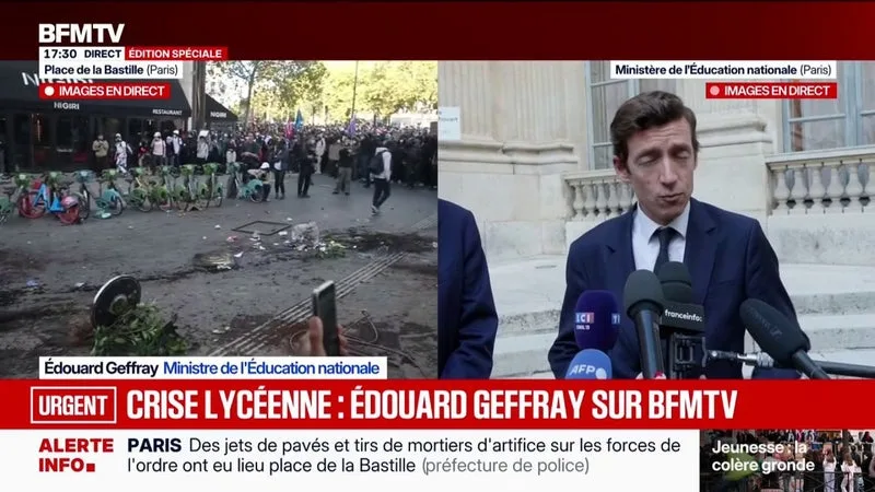 COLÈRE LYCÉENNE: « UN TRAVAIL DE FOND A DÉBUTÉ », EXPLIQUE ÉDOUARD GEFFRAY APRÈS SA RENCONTRE AVEC LES SYNDICATS LYCÉENS