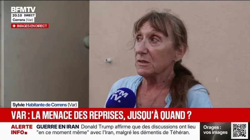 INCENDIE DANS LE VAR: « ON A VÉCU L’ENFER », TÉMOIGNE UNE HABITANTE DE CORRENS