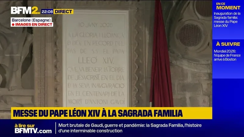 LÉON XIV INAUGURE UNE PLAQUE COMMÉMORANT SA VISITE À LA SAGRADA FAMILIA