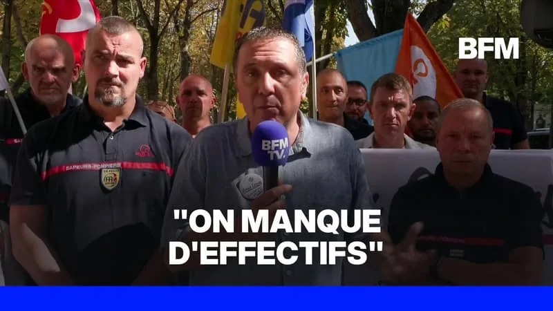 GRÈVE DES POMPIERS: « TOUT AU LONG DE L’ANNÉE, ON EST EN ORANGE CLIGNOTANT », ALERTE LE PORTE-PAROLE DE L’INTERSYNDICALE