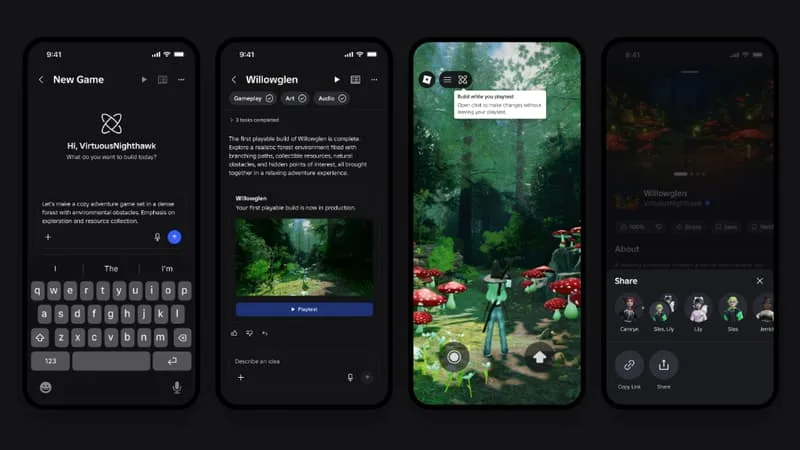 AVEC BUILD, ROBLOX VEUT PERMETTRE À N’IMPORTE QUI DE CRÉER UN JEU VIDÉO DEPUIS SON SMARTPHONE GRÂCE À L’IA, UNE BONNE NOUVELLE OU UNE SOURCE D’INQUIÉTUDE POUR L’INDUSTRIE ET LES CRÉATEURS DE JEUX?