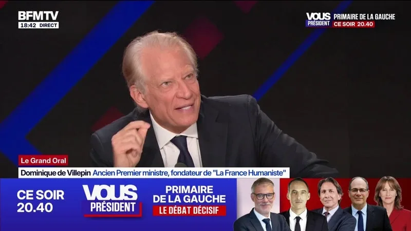DOMINIQUE DE VILLEPIN, ANCIEN PREMIER MINISTRE: ENTRE LFI ET LE RN: « JE NE LES PLACE PAS SUR LE MÊME PLAN. » LE RN EST « LE PRINCIPAL RISQUE »