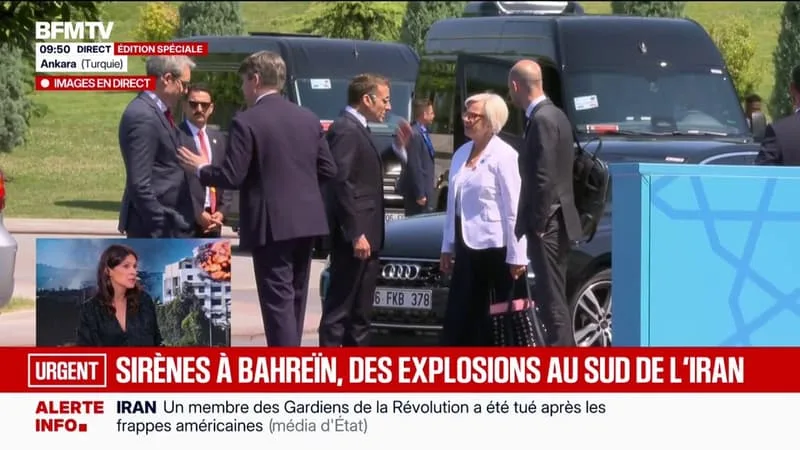 EMMANUEL MACRON ARRIVE AU SOMMET DE L’OTAN À ANKARA (TURQUIE)