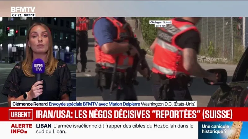 LA SUISSE ANNONCE QUE LES NÉGOCIATIONS PRÉVUES CE VENDREDI ENTRE LES ÉTATS-UNIS ET L’IRAN SONT « REPORTÉES »