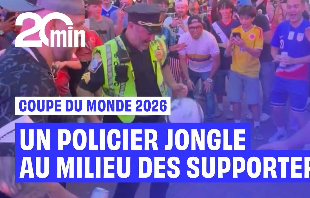 COUPE DU MONDE 2026 : UN POLICIER JONGLE AU MILIEU DES SUPPORTERS