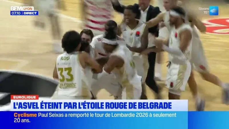 EUROLIGUE : L’ASVEL ÉTEINT PAR L’ETOILE ROUGE DE BELGRADE