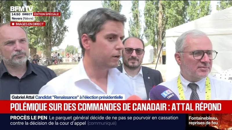 POLÉMIQUE SUR LES COMMANDES DE CANADAIR: « IL FAUT QU’ON INVENTE LE CANADAIR EUROPÉEN », ASSURE GABRIEL ATTAL