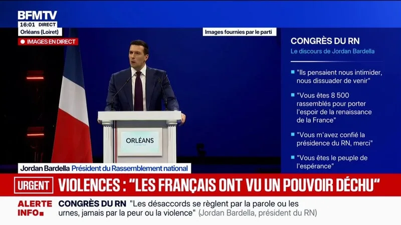 DÉGRADATIONS DU 17 OCTOBRE: JORDAN BARDELLA, PRÉSIDENT DU RASSEMBLEMENT NATIONAL, FUSTIGE « L’ALLIANCE DES CASSEURS D’ULTRA-GAUCHE QUI HAÏSSENT L’ÉTAT »