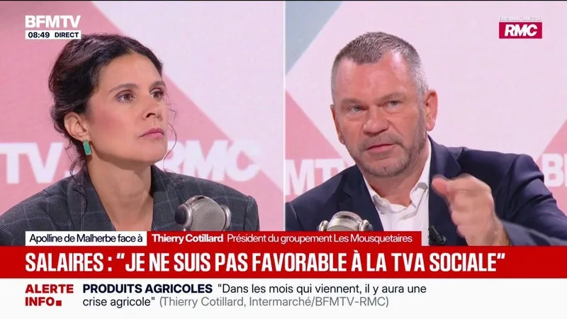 THIERRY COTILLARD, PRÉSIDENT DU GROUPEMENT LES MOUSQUETAIRES, N’EST « PAS FAVORABLE » À LA TVA SOCIALE