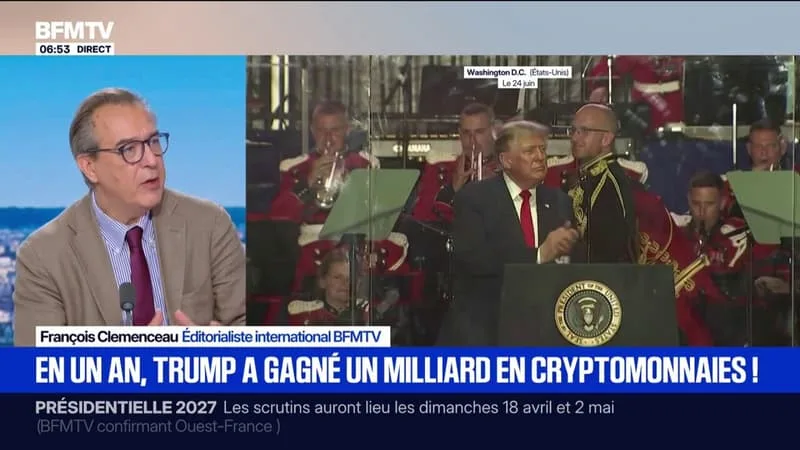 DONALD TRUMP A ENREGISTRÉ ENVIRON 1,2 MILLIARD DE DOLLARS DE REVENUS PROVENANT DE SES ACTIVITÉS DANS LES CRYPTOMONNAIES EN 2025
