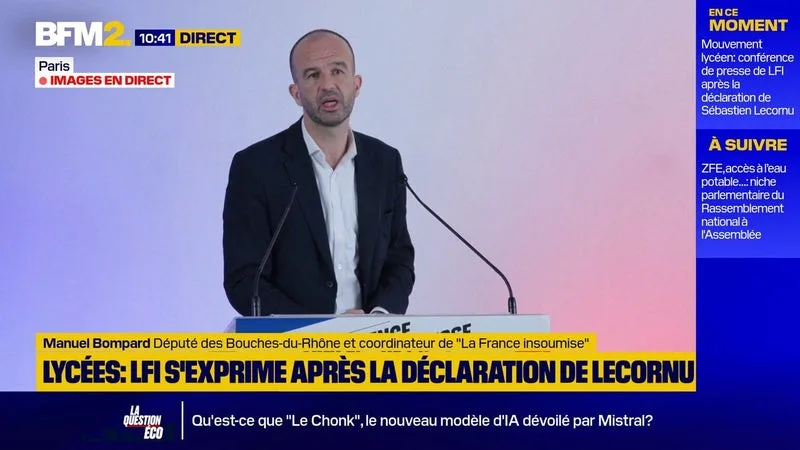MOUVEMENT LYCÉEN: « NOUS SOMMES EN APPUI ET EN SOUTIEN DE CETTE MOBILISATION », AFFIRME MANUEL BOMPARD