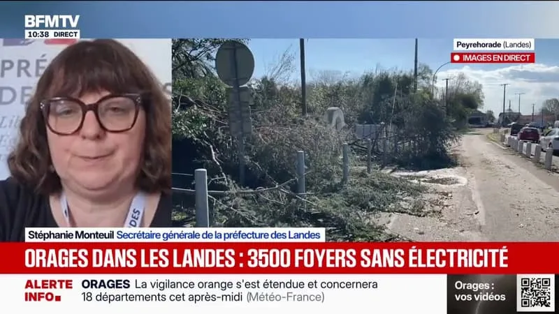 VIOLENTS ORAGES DANS LES LANDES: « AUCUN BLESSÉ GRAVE » N’EST À DÉPLORER, AFFIRME STÉPHANIE MONTEUIL, SECRÉTAIRE GÉNÉRALE DE LA PRÉFECTURE DES LANDES