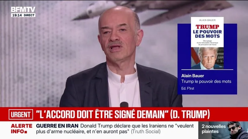 IRAN/ÉTATS-UNIS: « CHEZ DONALD TRUMP, TOUT EST SYMBOLE », ANALYSE ALAIN BAUER, AUTEUR DU LIVRE « TRUMP, LE POUVOIR DES MOTS »