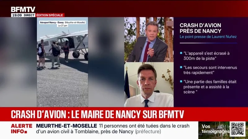 CRASH D’AVION: « CETTE CATASTROPHE S’EST PRODUITE LITTÉRALEMENT SOUS LES YEUX DES PROCHES », DÉCLARE MATHIEU KLEIN, PRÉSIDENT DE L’AGGLOMÉRATION GRAND NANCY