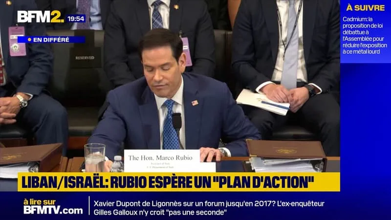 POURPARLERS ISRAÉLO-LIBANAIS: MARCO RUBIO DIT ESPÉRER L’ADOPTION D’UN « PLAN D’ACTION » SUR LA SÉCURITÉ AU LIBAN