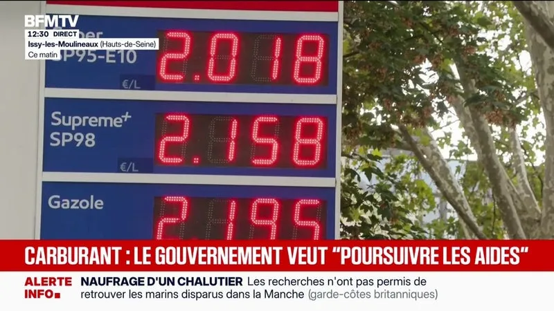LE GOUVERNEMENT « SOUHAITE POURSUIVRE LES AIDES » FACE À LA FLAMBÉE DES PRIX DU CARBURANT