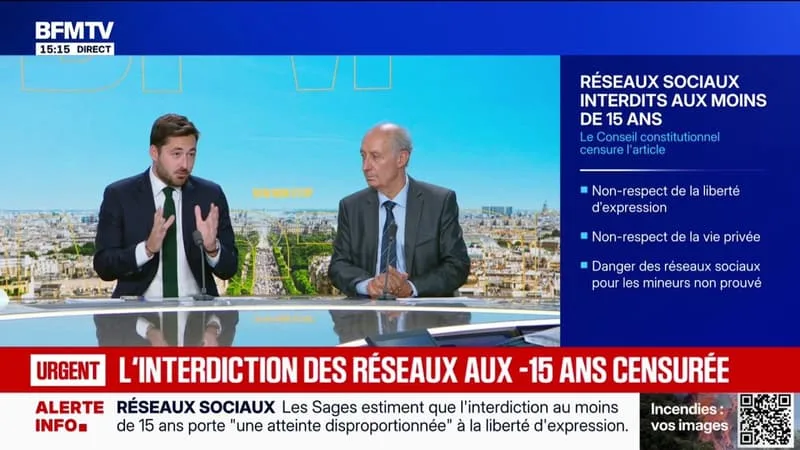 LE CONSEIL CONSTITUTIONNEL CENSURE L’INTERDICTION DES RÉSEAUX SOCIAUX AUX MOINS DE 15 ANS CAR ELLE PORTE « UNE ATTEINTE DISPROPORTIONNÉE » À LEUR LIBERTÉ D’EXPRESSION