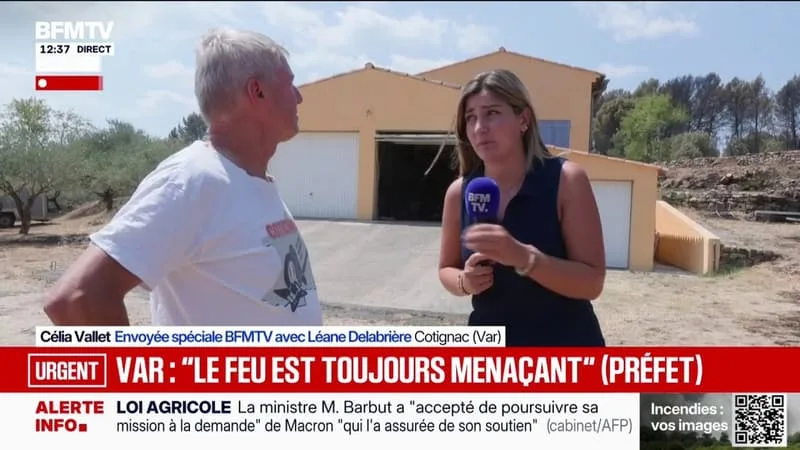 INCENDIE DANS LE VAR: « LE FEU EST ALLÉ TRÈS VITE », RACONTE ALAIN, HABITANT DE COTIGNAC