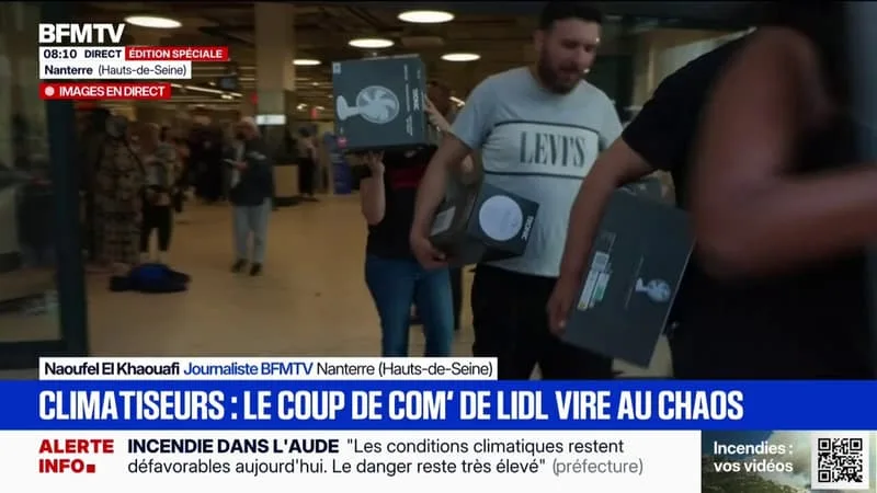 PORTES FORCÉES, BAGARRES ET INTERVENTION DE LA POLICE… À NANTERRE, LA VENTE DE CLIMATISEURS DANS LE MAGASIN LIDL VIRE AU CHAOS