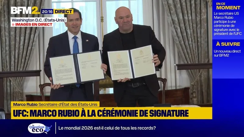 LE SECRÉTAIRE D’ETAT MARCO RUBIO SIGNE UN PROTOCOLE DE DIPLOMATIE SPORTIVE, AVEC DANA WHITE, PRÉSIDENT-DIRECTEUR GÉNÉRAL DE L’UFC