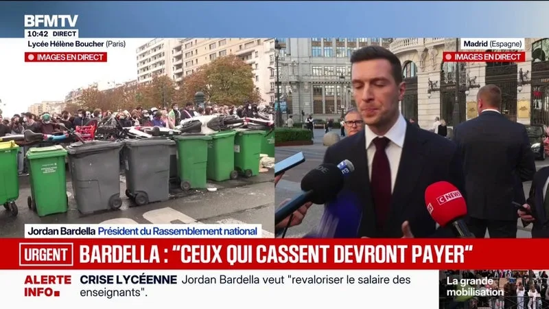 JORDAN BARDELLA PROPOSE UNE REVALORISATION DE 4% PAR AN, SUR 3 ANS, DES SALAIRES DES PROFESSEURS POUR « REDRESSER L’ÉCOLE »