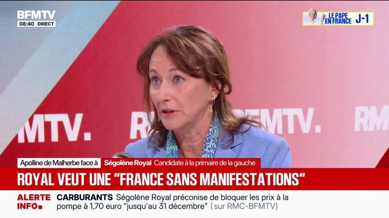 « SI UN JOUR JE SUIS À LA TÊTE DE L’ÉTAT, IL N’Y AURA PAS DE MOUVEMENT SOCIAL », ASSURE SÉGOLÈNE ROYAL, CANDIDATE À LA PRIMAIRE SOCIALISTE