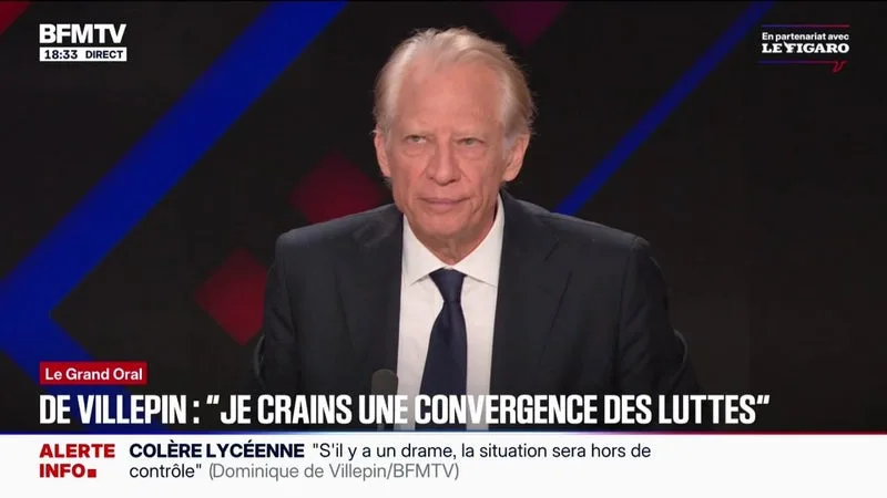 L’IRAN DÉNONCE DES « VIOLENCES DISPROPORTIONNÉES » PENDANT LES MOBILISATIONS LYCÉENNES: « ON A AUCUNE LEÇON DE RECEVOIR D’UN RÉGIME QUI A MASSACRÉ SON PEUPLE », RÉAGIT DOMINIQUE DE VILLEPIN
